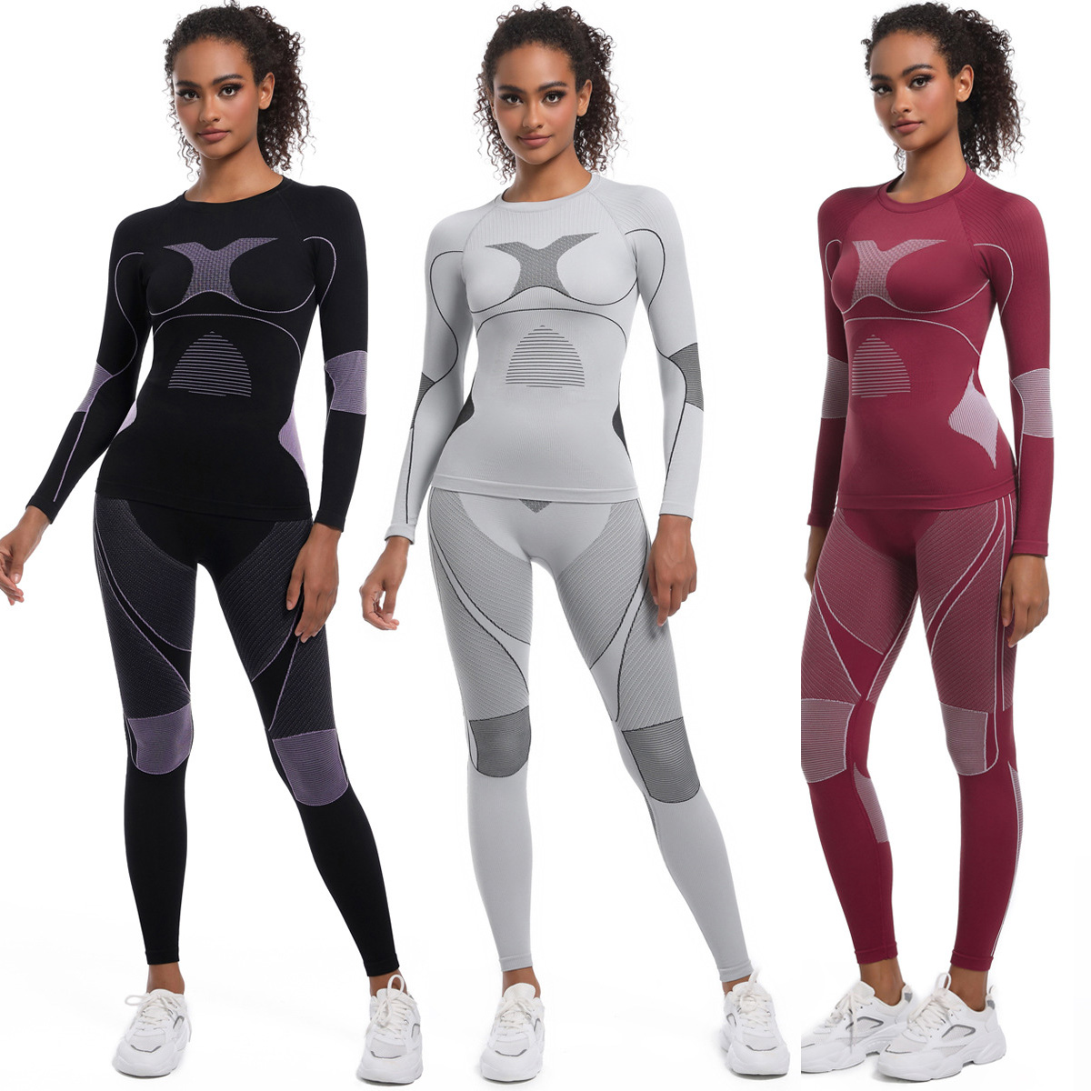 Yoga Fitness Girl - Conjunto de ropa interior de esquí