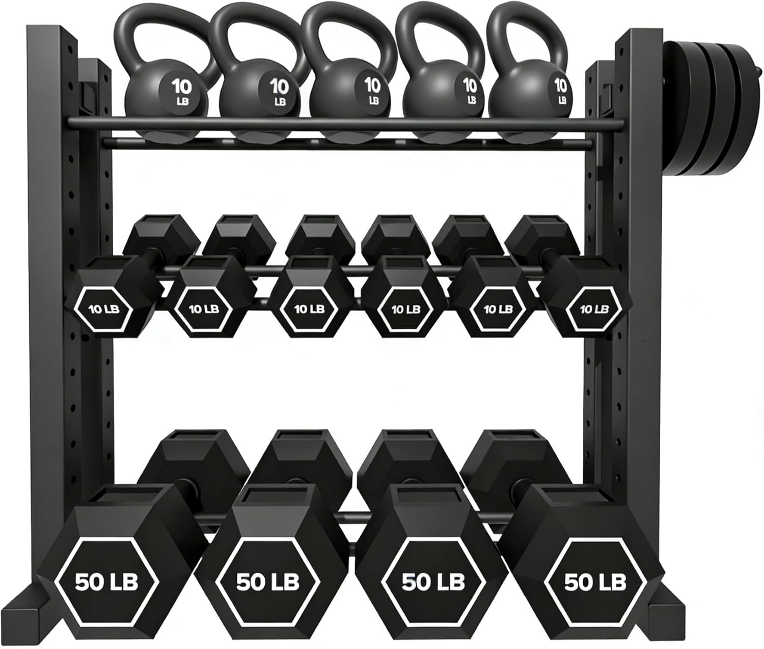 Adjustable Dumbbells - Soporte para Mancuernas de 3 Niveles,