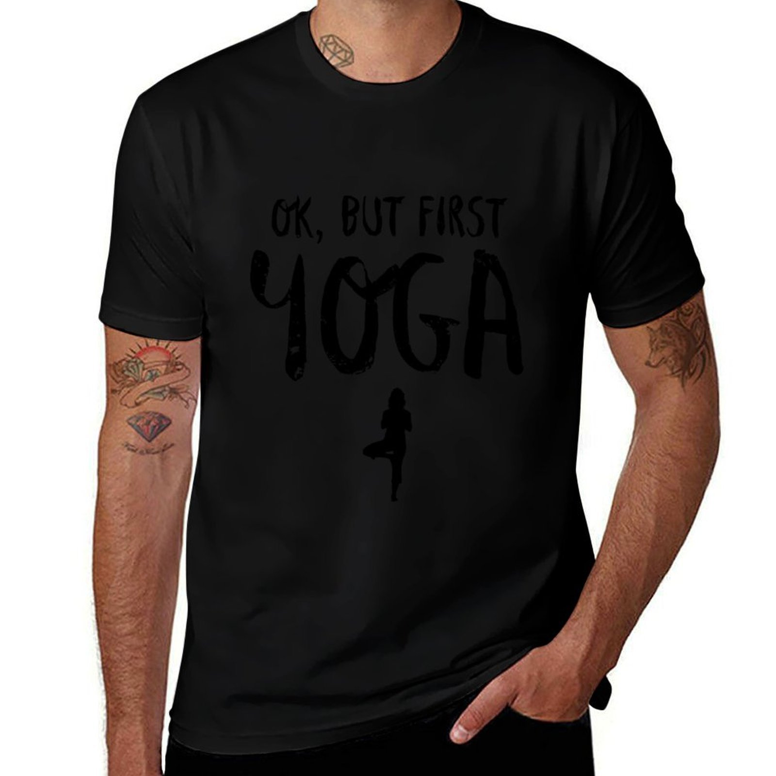 Yoga Fitness First - Camiseta divertida para amantes del yoga,