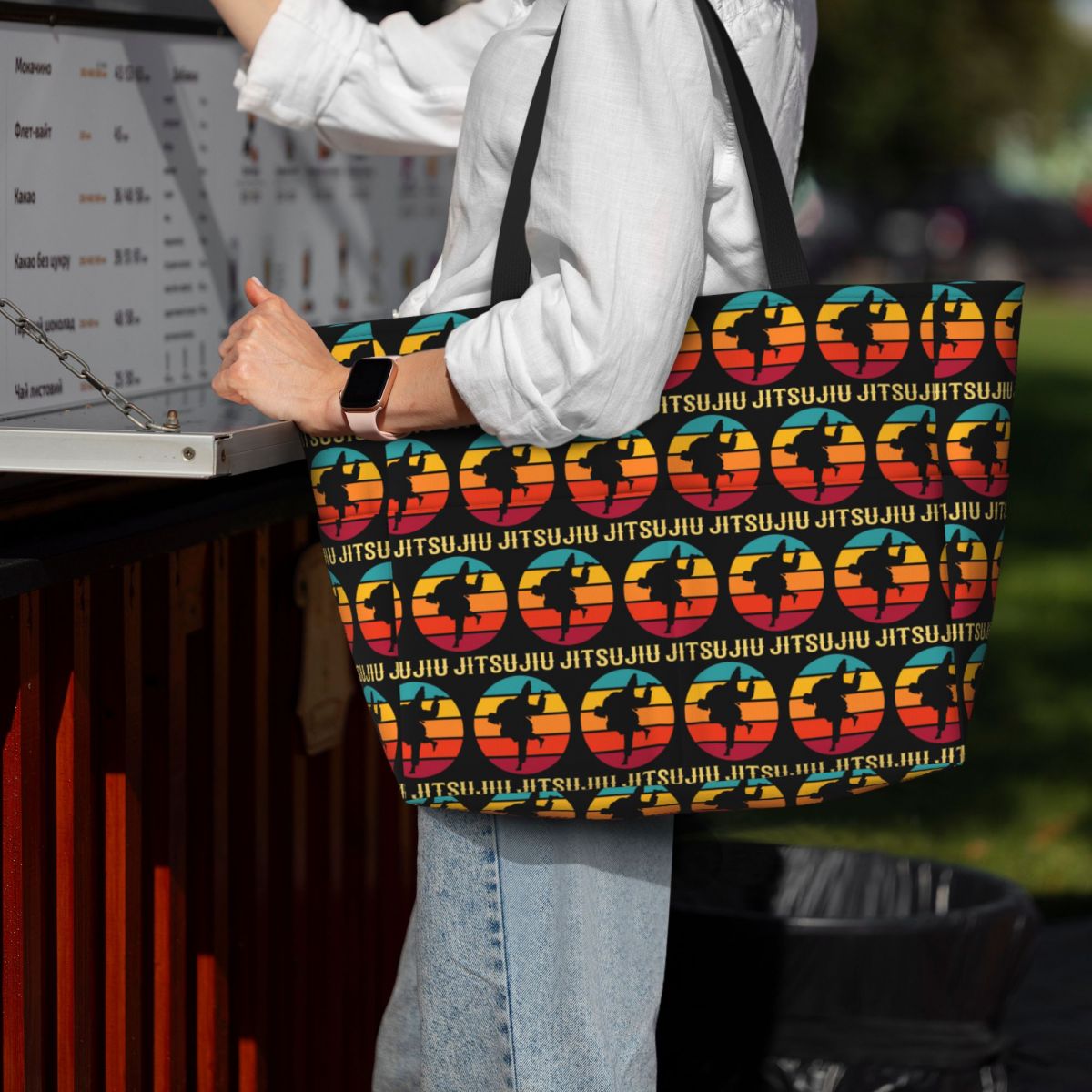 Bolsa de playa con diseño de a - Yoga Fitness Jiu Jitsu reseña y precio