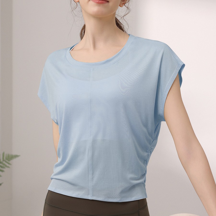 Women Summer Tencel Yoga T Shi - Yoga Fitness Dance reseña y precio
