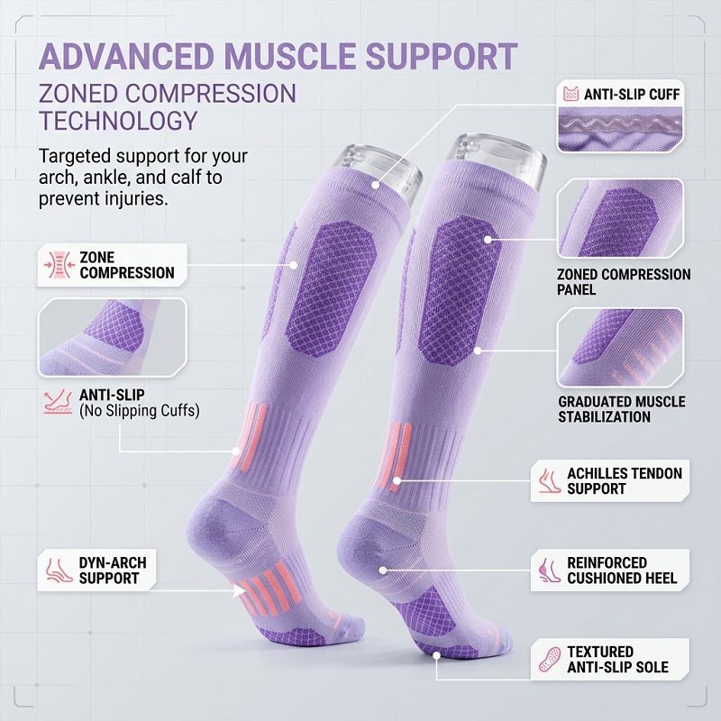 1/6 Pares de Calcetines Largos - Yoga Of Fitness reseña y precio