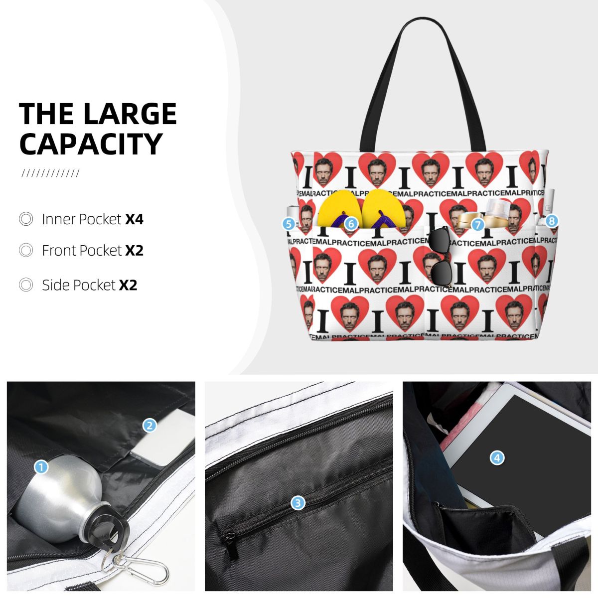 Dr House MD TV Beach Tote Bag  - Yoga Fitness Tva reseña y precio