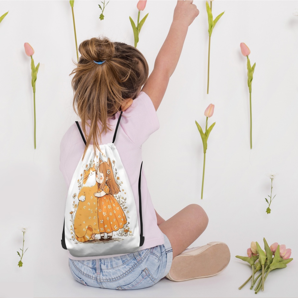 Mochila con Cordón y Estampado - Yoga Fitness Girl reseña y precio