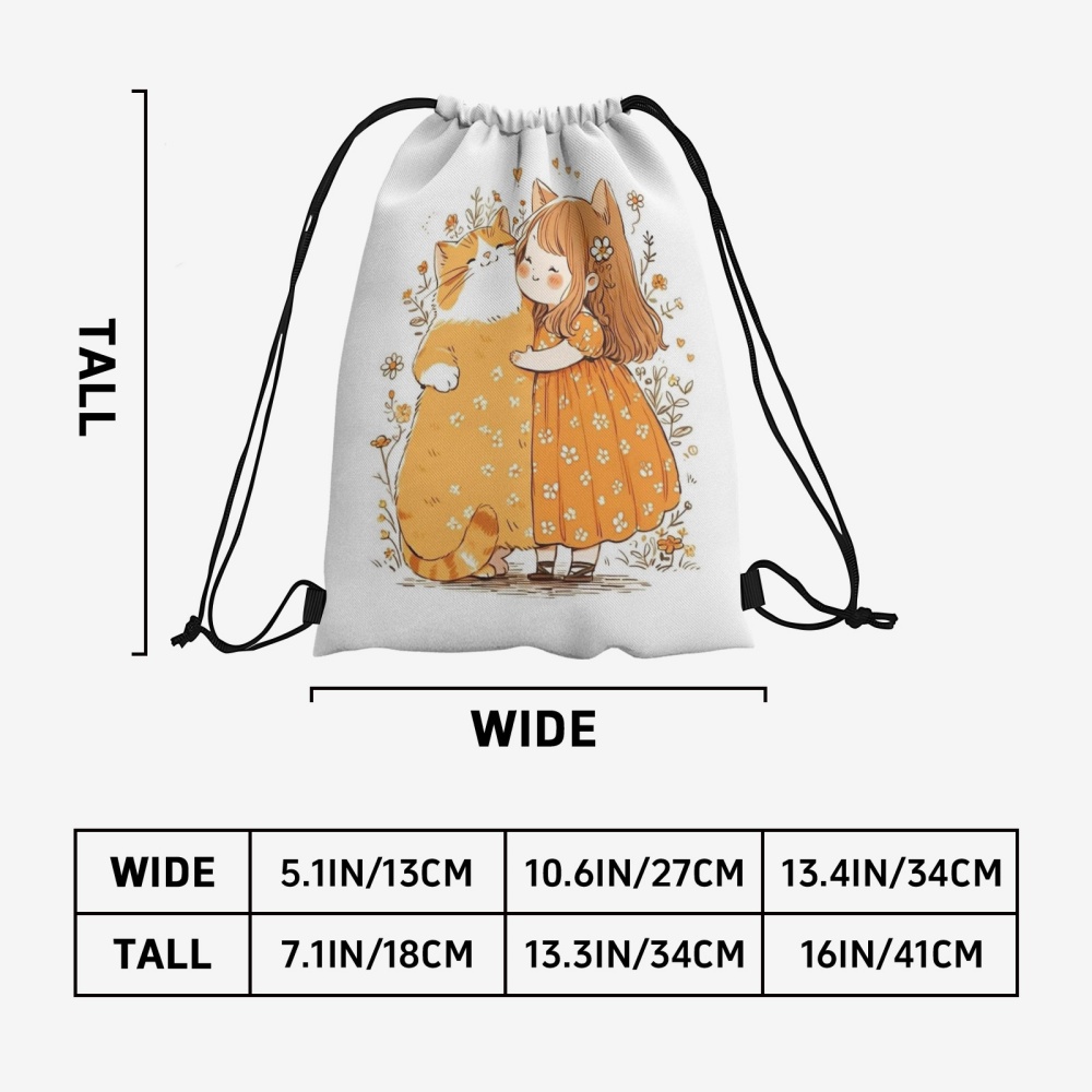 Mochila con Cordón y Estampado - Yoga Fitness Girl reseña y precio