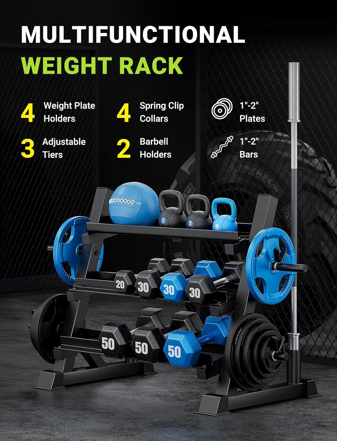 Rack para Mancuernas de 3 Nive - Adjustable Dumbbells reseña y precio