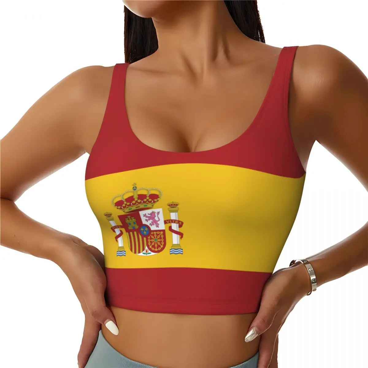 Tops básicos con bandera de Es - Yoga Fitness Top reseña y precio