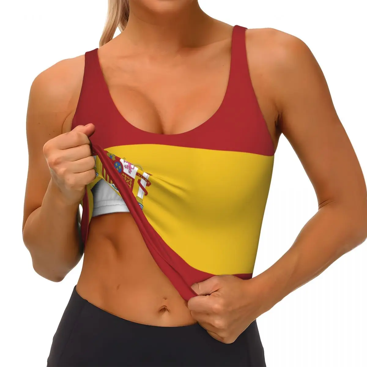 Tops básicos con bandera de Es - Yoga Fitness Top reseña y precio