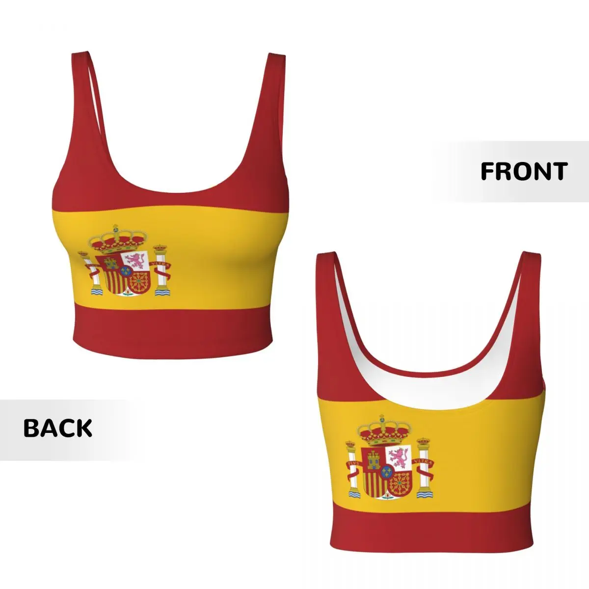 Tops básicos con bandera de Es - Yoga Fitness Top reseña y precio